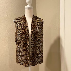 Jan Sue leopard soft velour vest